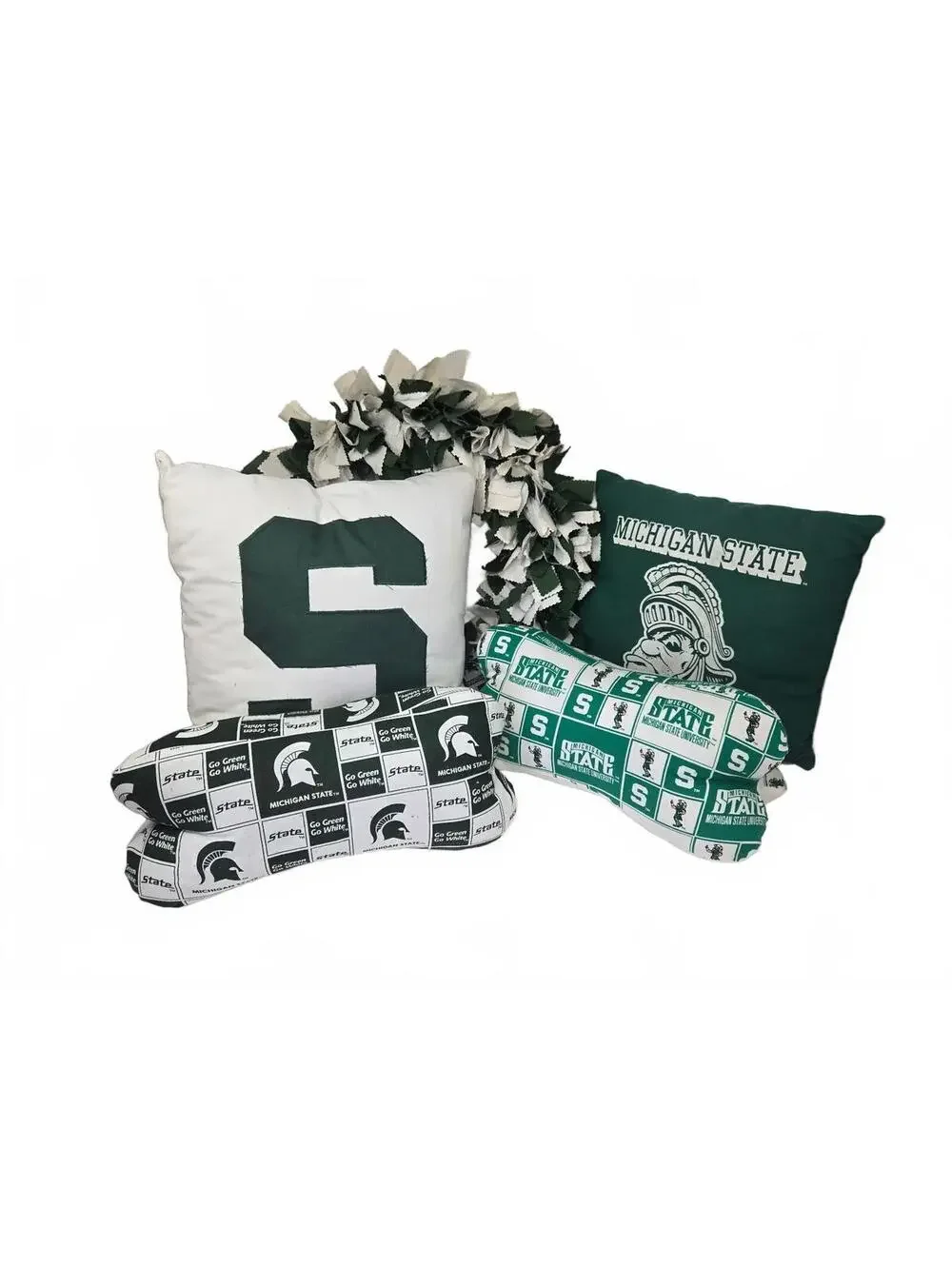 Michigan State Spartans Pillow and Wreath Lot